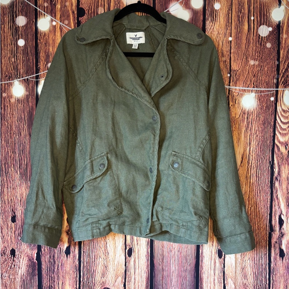 American Eagle Outfitters Khaki Utility Jacket